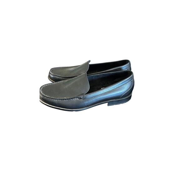 Rockport Loafers Mens 10 Black Leather Slip On Shoes Classic Preppy Comfort main image 5